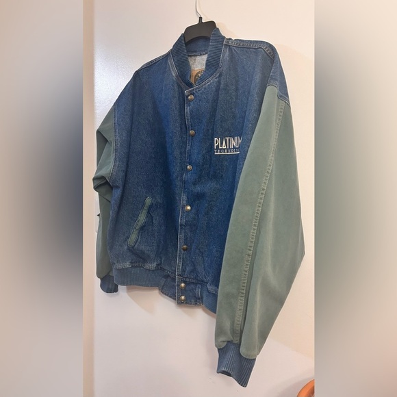 Vintage Jacket Platinum Technology Letterman Corporate Logo XL Men’s 100% Cotton - Picture 2 of 8